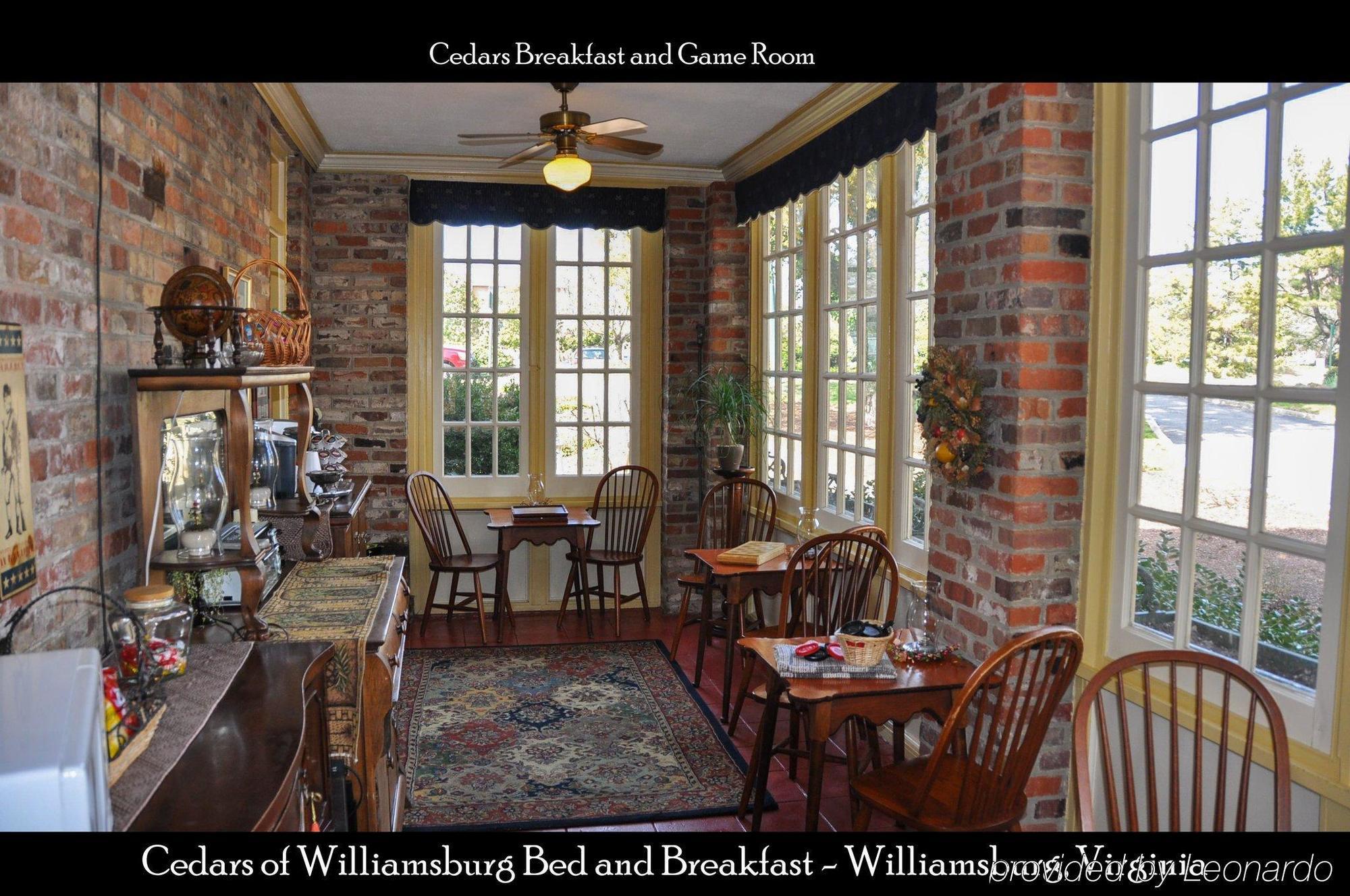 Cedars Of Williamsburg Bed & Breakfast Restaurante foto